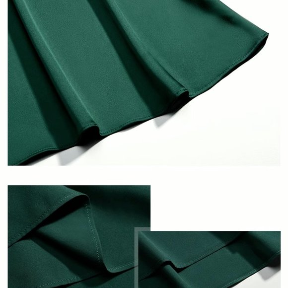 Emerald Elegance: Summer Beach Vacation Halter Dress 🌴👗 - Picture 7 of 7